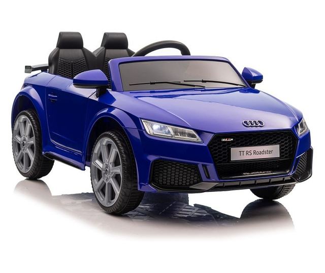 Elektromos autó gyerekeknek, Audi TTRS kék, 2 motor, 3 sebességfokozat, max. terhelhetőség 30 kg