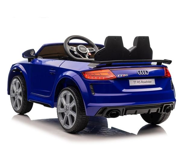 Elektromos autó gyerekeknek, Audi TTRS kék, 2 motor, 3 sebességfokozat, max. terhelhetőség 30 kg