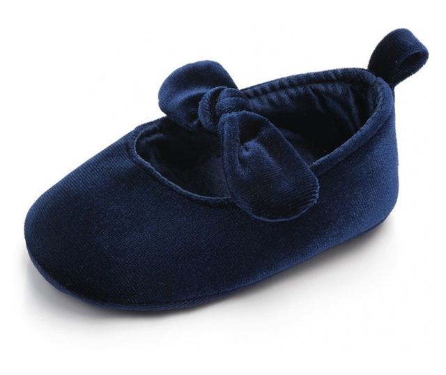 Drool bársony baba balerinák (Szín: Kék, Méret: 6-12 hónap)