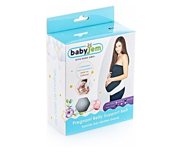 Terhességi BabyJem Pregnancy hasi öv (Méret: M, Szín: Fekete)