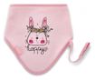 Baveta cu suport pentru suzeta Triangle BabyJem (Culoare: Roz)
