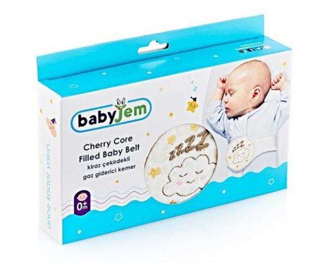 Antikolični pojas s trešnjinim košticama BabyJem Sleepy Cloud (Boja: Plava)
