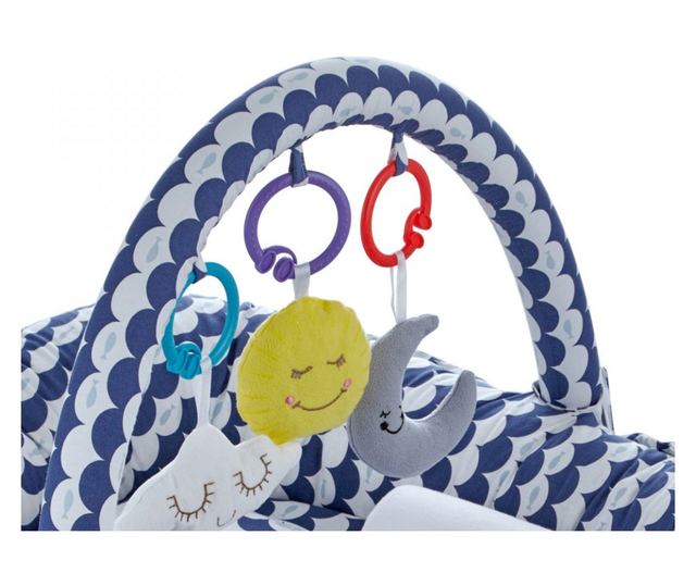 BabyNest szőnyeg játékívvel, Between parents (Szín: Indigo)