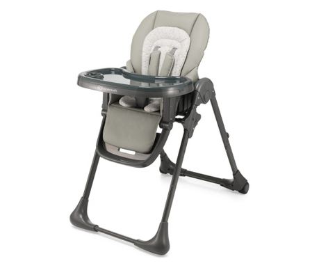KINDERKRAFT TUMMIE Καρεκλάκι Φαγητού, Αναδιπλούμενο, Γκρι