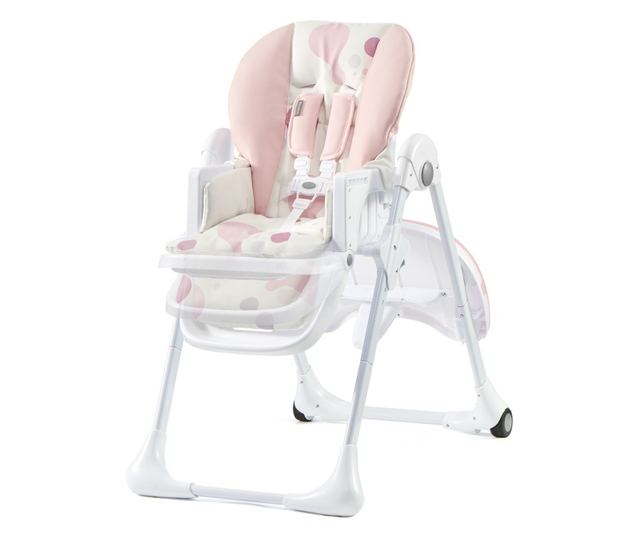 STOLICA ZA HRANJENJE KINDERKRAFT YUMMY, SKLOPIVA, PINK