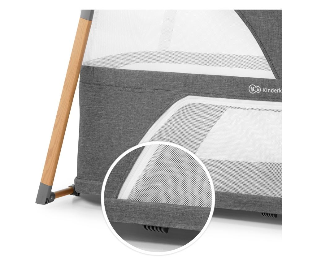 Łóżeczko Turystyczne Kinderkraft SOFI 4w1, Szare - 4