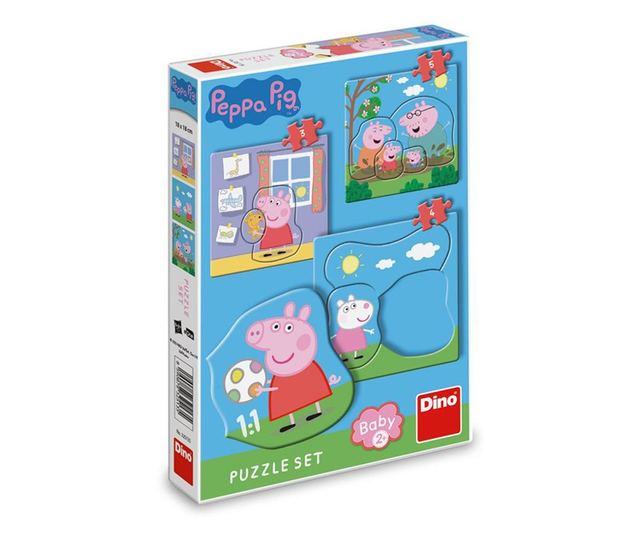 3 az 1-ben puzzle, Peppa Pig - DINÓJÁTÉKOK