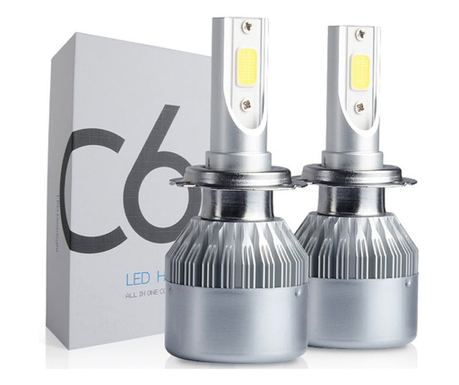 2 db LED autóizzó készlet, C6 modell, H11 foglalat, 6000K, 36W, 3500Lm, plug & play