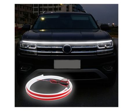 LED szalag motorháztető világításhoz, 12V feszültség, 180cm hosszúság, fehér fény