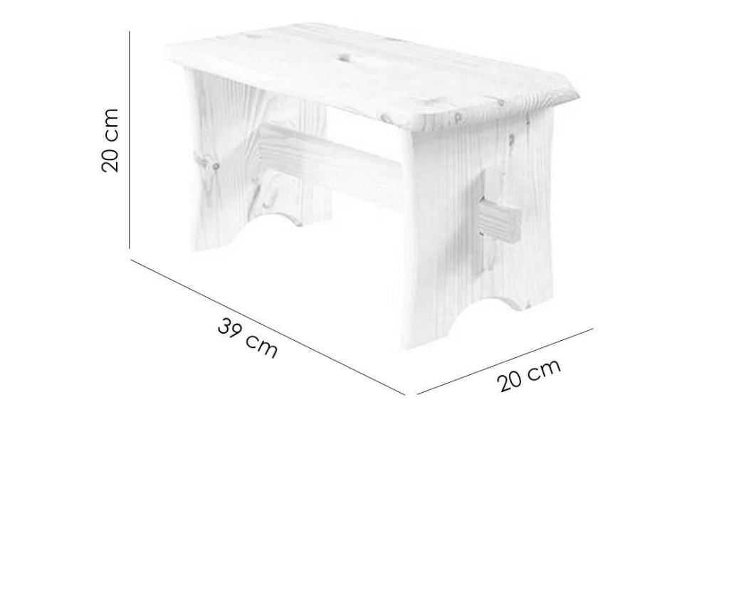 Scaun mic de lemn, 39x20x20 cm - 2