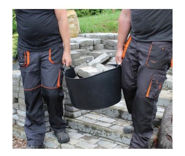 Stavební Kbelík, Kulatý, Flexibilní, Černý, 55 L, Mercaton