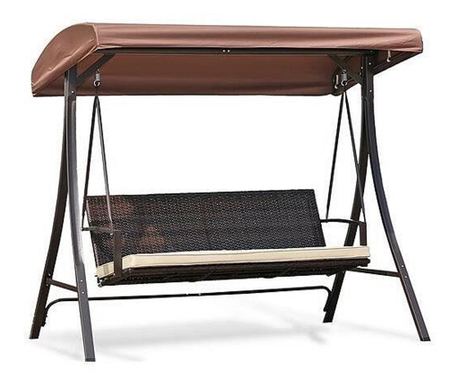 Kerti hinta, 3 üléses MCT 172251, barna, szintetikus rattan, 201x122x182 cm