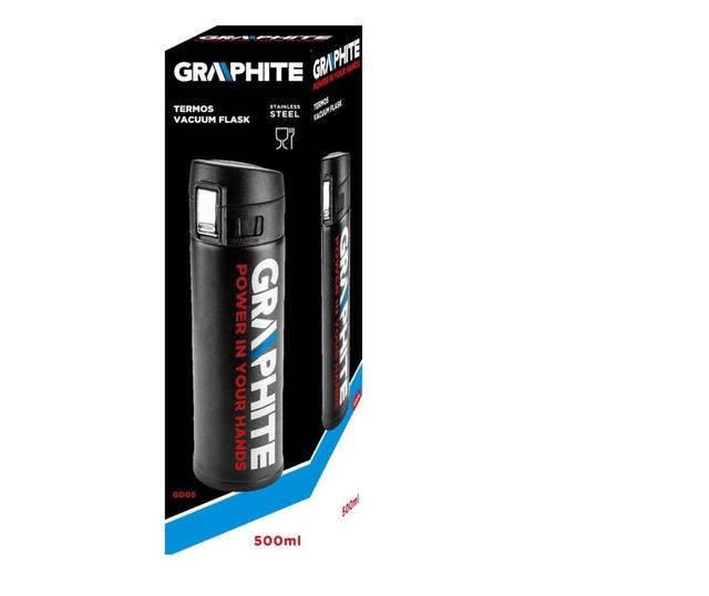 Термос, неръждаема стомана, 500 мл, графит