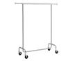 Mobilní věšák na oblečení s kolečky, Songmics, nastavitelný, kovový, stříbrný, max. 130 kg, 110x55x160 cm