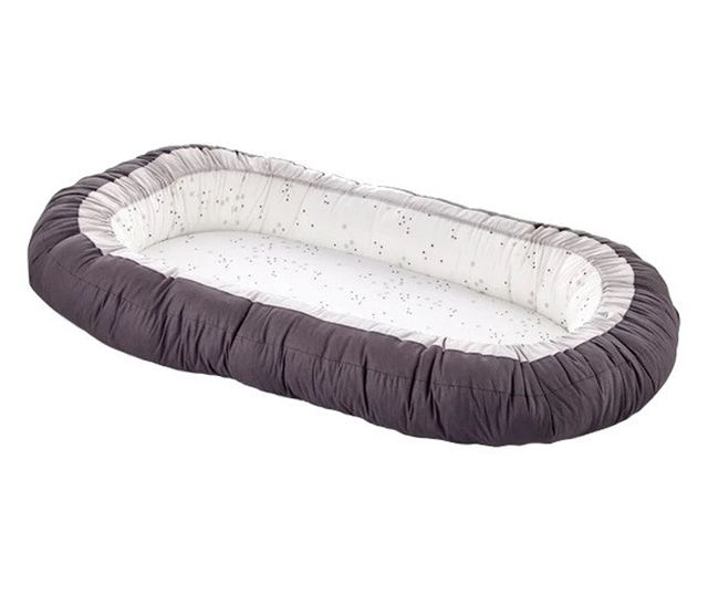 Babynest cu 2 fete BabyJem luxus szülők között (Culoare: Bleu)