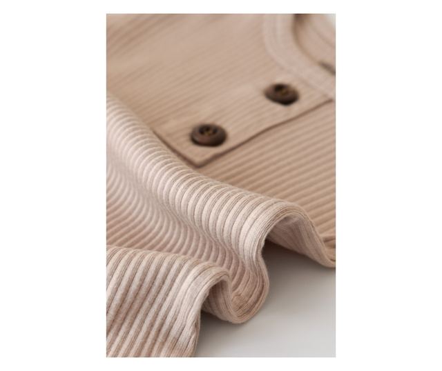 Hosszú ujjú jumpsuit és hosszú nadrág organikus és modális pamutból - Blush BabyCosy (méret: 3-6 hónap)