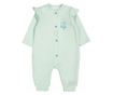 Hosszú ujjú jumpsuit és újszülött kormánykerék GREEN, Fogó baba (Méret: 3-6 hónap)