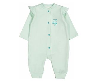 Hosszú ujjú jumpsuit és újszülött kormánykerék GREEN, Fogó baba (Méret: 3-6 hónap)