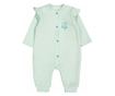 Hosszú ujjú jumpsuit és újszülött kormánykerék GREEN, Fogó baba (Méret: 3-6 hónap)
