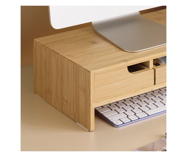 SoBuy monitor jabuka, monitor s podnožjem i fiokom, podrška za ecran pc BBF12-N