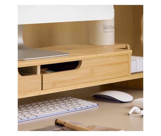 SoBuy monitor jabuka, monitor s podnožjem i fiokom, podrška za ecran pc BBF12-N