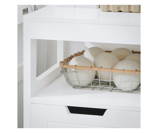 SoBuy dulap de baie, dulap de baie înalt, dulap înalt de baie BZR122-W