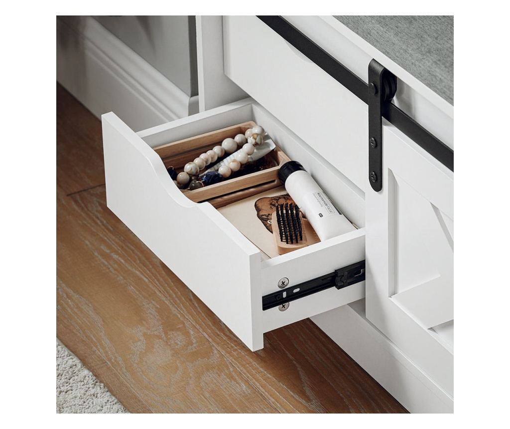 SoBuy Banc de depozitare, bancă, bancă pentru încălțăminte FSR153-W - 6