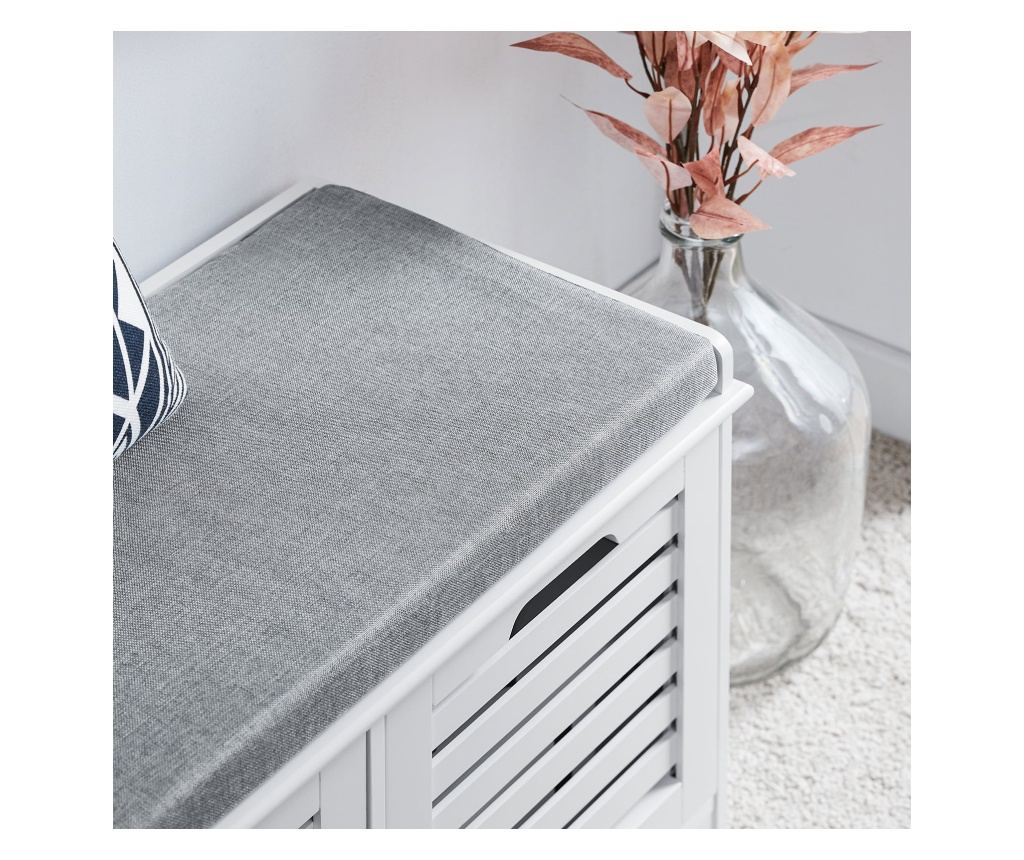 SoBuy stojalo za čevlje, klop za čevlje, omara za čevlje s klopjo FSR23-II-W - 5