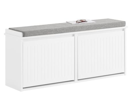Bancă de încălțăminte cu 2 uși FSR98-XL-W