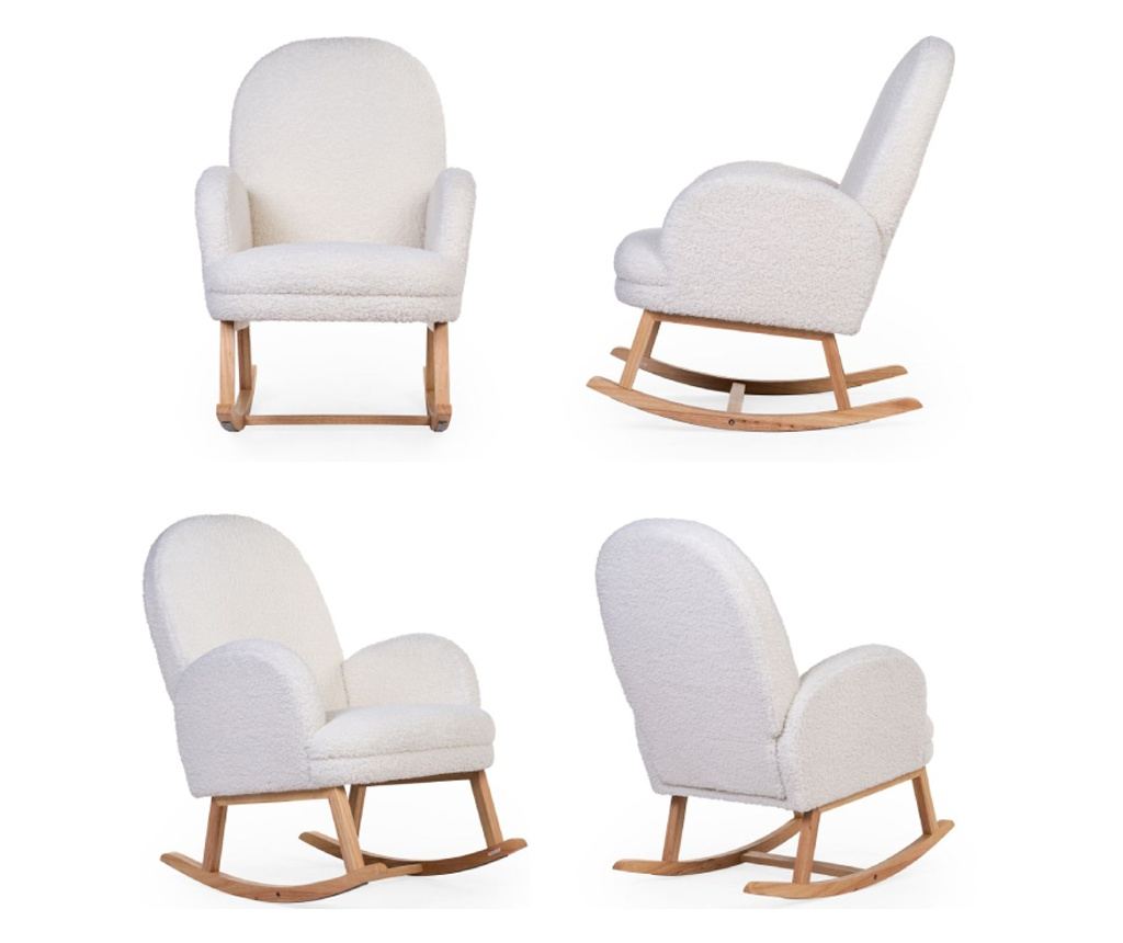 Scaun balansoar Childhome Teddy Alb - 2