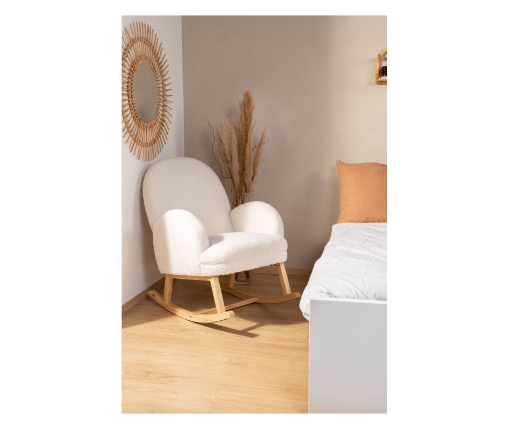 Scaun balansoar Childhome Teddy Alb - 5