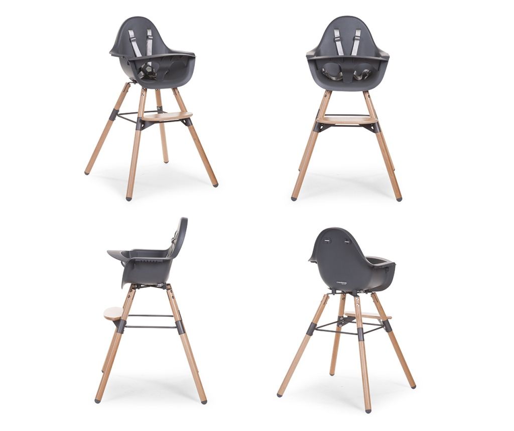 Scaun de masa reglabil in inaltime Childhome Evolu 2 Natural/Antracit - 2