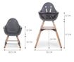 Scaun de masa reglabil in inaltime Childhome Evolu 2 Natural/Antracit thumbnail 3