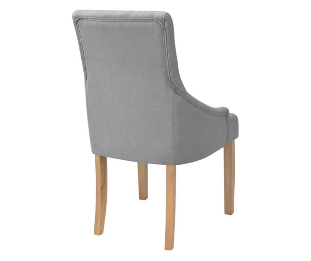 Vrtljivi jedilni stoli, komplet 4, svetlo sivi, blago