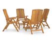 Комплект градински мебели, 5 части, масивно тиково дърво thumbnail 2