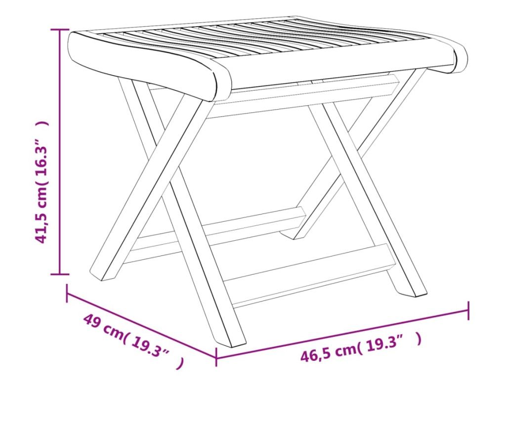 Комплект градински мебели, 5 части, масивно тиково дърво - 9