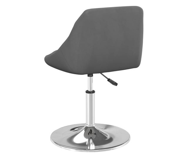 Vrtljivi jedilni stoli, 4 kosi, temno siva, žamet