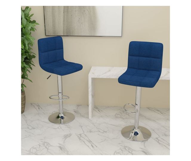 Barski stoli, 2 kosa, modra, blago