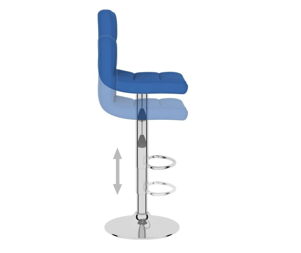 Barski stol, moder, tekstilni material - 6