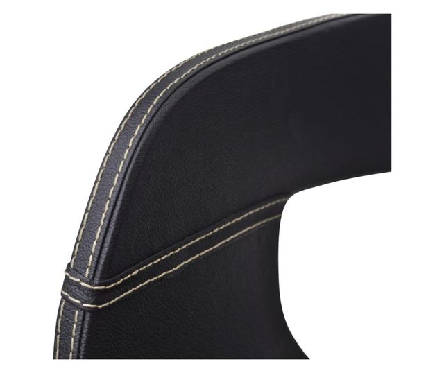 Jedilni stoli 2 kosa, črni, upognjen les in umetno usnje