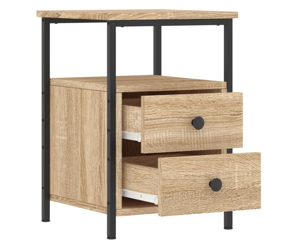 Noćni ormarići, 2 kom., sonoma hrast, 34x35,5x50 cm, kompozitno drvo - 7