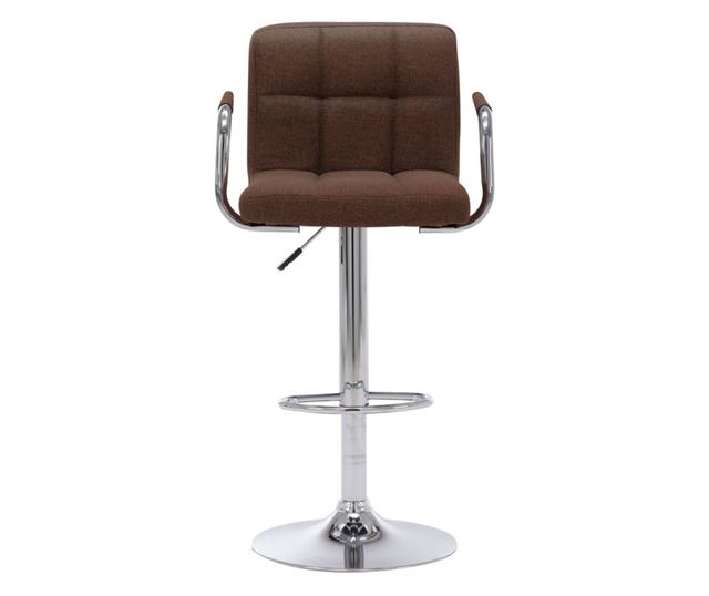 Barski stoli, 2 kosa, rjavi, tekstil