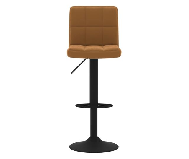 Barski stoli, 2 kosa, rjavi, žamet