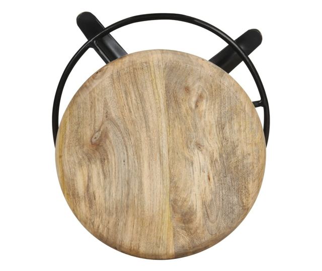 Barski stoli, 2 kosa, 66 cm, masiven mangov les