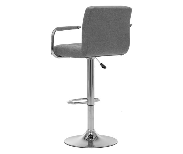 Barski stoli, 2 kosa, svetlo siva, blago