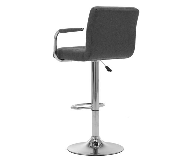 Barski stol, temno siv, blago