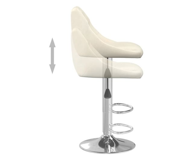 Barski stol, krem barva, žamet