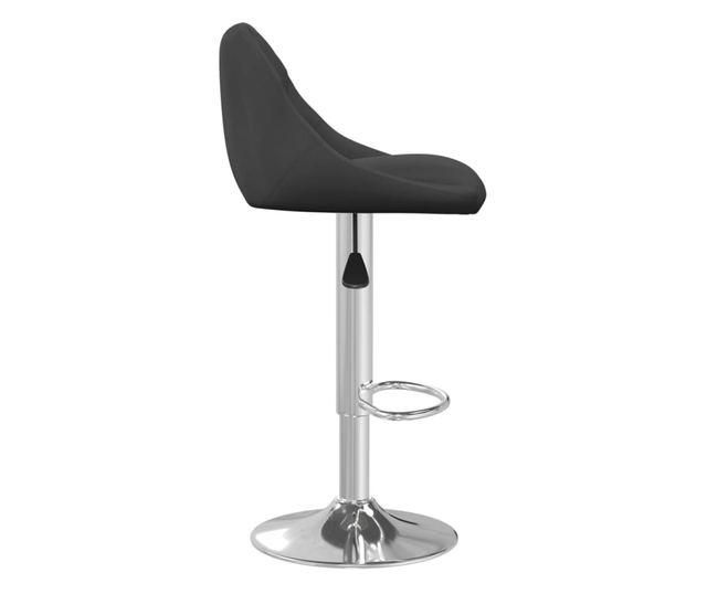 Barski stoli, 2 kosa, črni, žamet