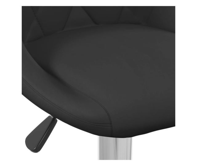 Barski stol, črn, žamet