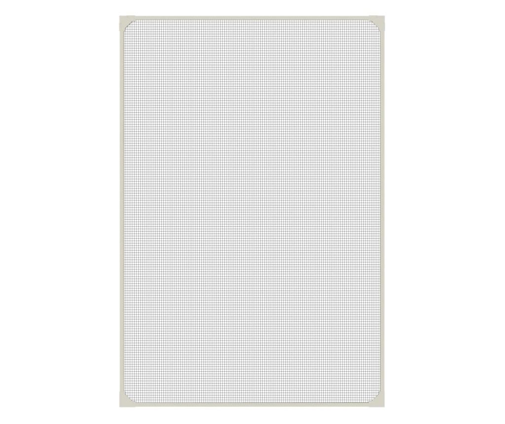 Магнитна мрежа против насекоми за прозорци, бяла, 80x120 см - 3
